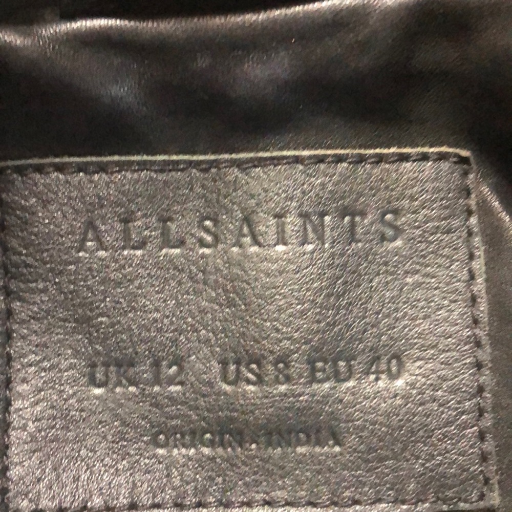 All saints leather coat